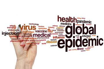 Sticker - Global epidemic word cloud