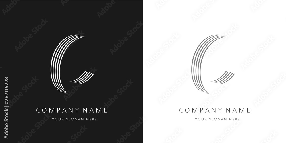 c logo 3d letter modern and creative design Stock Vector | Adobe Stock