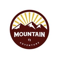 Wall Mural - mountain logo, icon and template