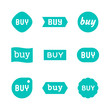 © pne - Buy sign and sticker, sale tag, red purchase button