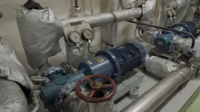 Heavy Fuel Pump In Engine Room Of Ship