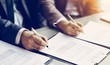 © yurolaitsalbert - Business young people in the job interview, signed an employment