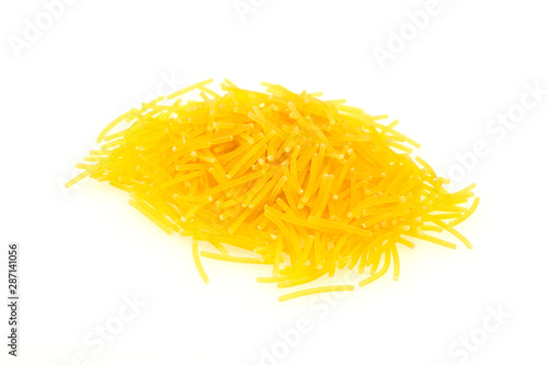 Cuadros en Lienzo Dry raw vermicelli Italian pasta
