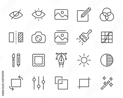 Cuadros en Lienzo set of image icons, photo, gallery, photo editing