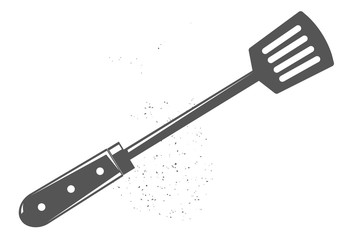 Wall Mural - Kitchen shovel. Black illustration.