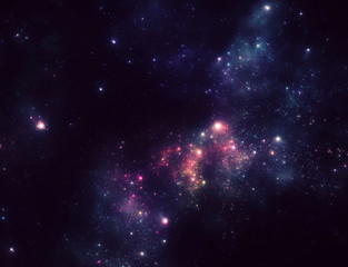 Wall Mural - deep space nebula with stars.