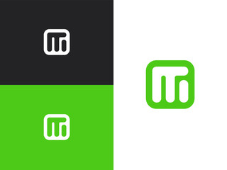 Wall Mural - initial letters m logo template design in square