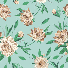 Wall Mural - Seamless Floral Pattern 