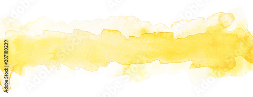 Cuadros en Lienzo light yellow watercolor strip with smooth paper texture for text and design
