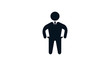 Businessman has no money.  Bankrupts icon concept vector illustration.