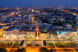Fototapeta  - Warsaw Cityscape At Night In Poland