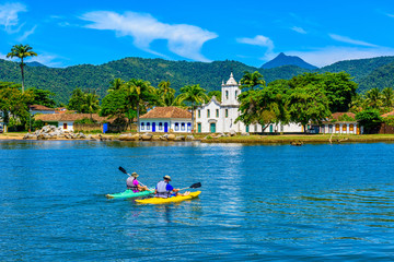 Fototapete - Historical center of Paraty Rio de Janeiro, Brazil. Paraty is a preserved Portuguese colonial and Brazilian Imperial municipality