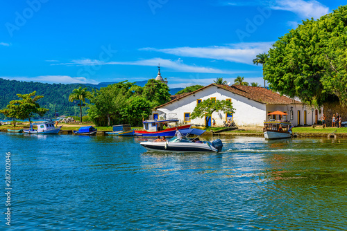Historical center of Paraty Rio de Janeiro, Brazil. Paraty is a preserved Por...