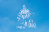 Fototapeta Przestrzenne - Cloud Shapes on Blue Sky, Abstract Cloud shapes with beautiful blue sky background