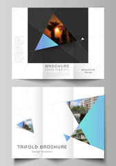 Poster - the minimal vector layouts. modern creative covers design templates for trifold brochure or flyer. c