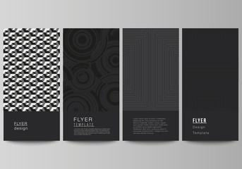 the minimalistic vector illustration of the editable layout of flyer, banner design templates. trend