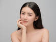 © Monster Ztudio - Beautiful young woman asian with clean perfect skin. Portrait model natural make up. Spa, skincare and health wellness