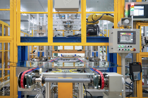 Fotografía Control panel for use with robot in automation smart factory