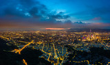 Fototapeta Uliczki - Skyline of taipei city in downtown Taipei, Taiwan.