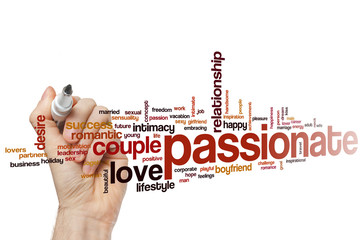 Wall Mural - Passionate word cloud