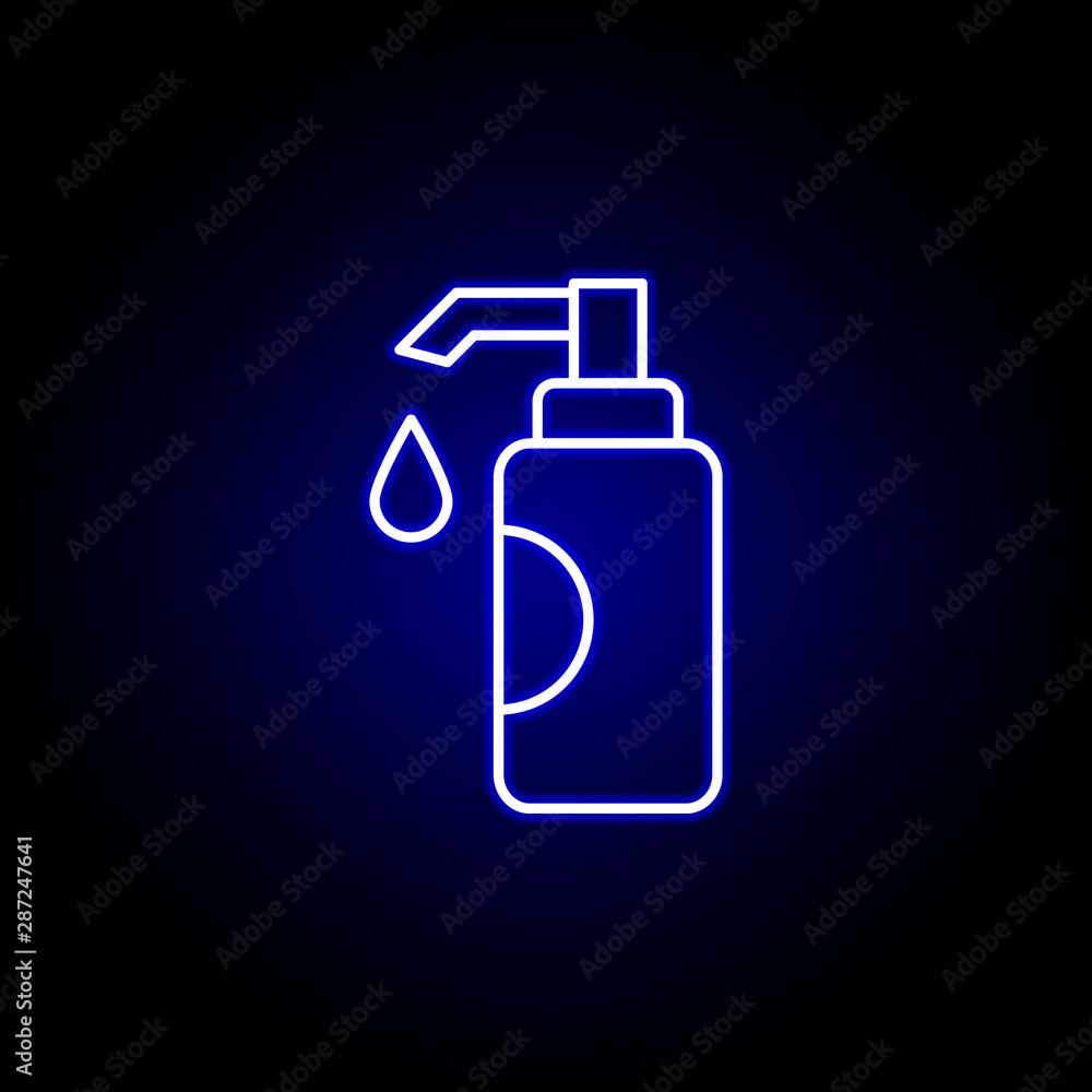 soap line neon icon. Elements of Beauty and Cosmetics illustration icon ...