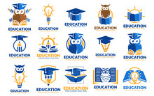 Set Of Education Logo Design Templates, Educational Logo Design Template Pack