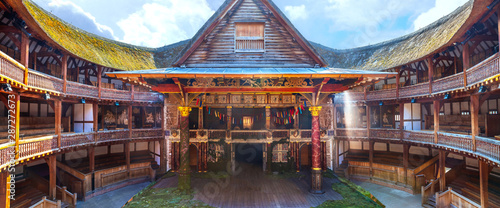 Cuadros en Lienzo Shakespeare's Globe Theatre by the river Thames in Londob, UK