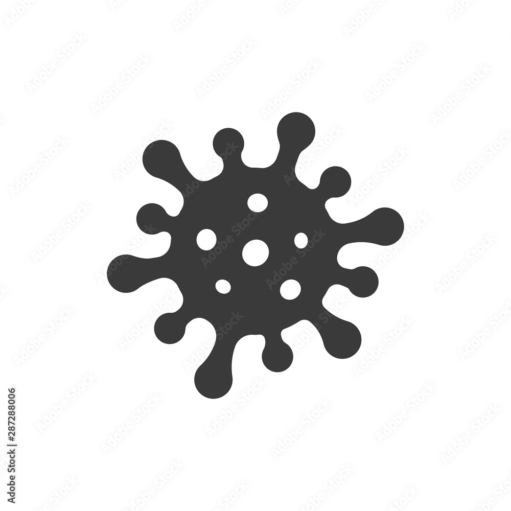 bacterias vector icon isolated on white background - obrazy, fototapety, plakaty 