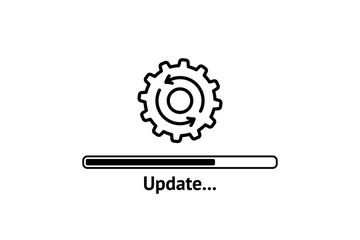 Leinwandbilder - Loading process. Update system icon. Concept of upgrade application progress icon for graphic and web design. Upgrade Update system icon.