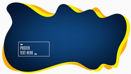 Wall Mural - blurred background. geometric liquid shape. abstract dark blue gradient design. dynamic shape backgr