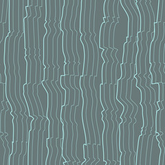 Wall Mural - Wavy line pattern. Hand drawn stripes. 