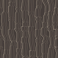 Wall Mural - Wavy line pattern. Hand drawn stripes. 