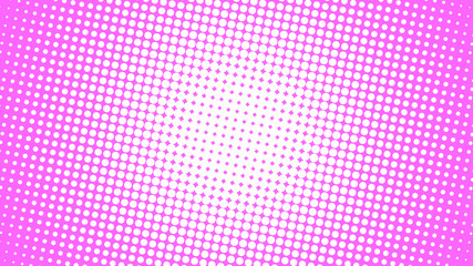 Canvas Print - Magenta and white retro comic pop art background with halftone dots design, vector illustration template