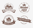 © antartstock - Beer festival Oktoberfest celebrations. Set of retro vintage beer badges, labels, logos for bar, pub, beer party. Vector design elements