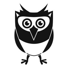 Wall Mural - owl character icon. simple illustration of owl character vector icon for web design isolated on whit