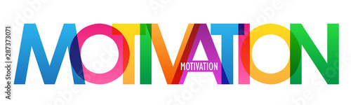 Fotomural MOTIVATION colorful typography banner