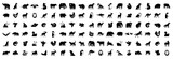 Fototapeta Big Ben - Animals logos collection. Animal logo set. Isolated on White background
