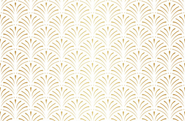 Wall Mural - Vector floral damask seamless pattern. Elegant abstract art nouveau background. Classic flower motif texture.