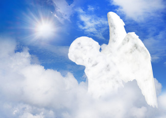 Canvas Afdrukken
 - Angel of cloud in the sky