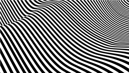 Poster - Optical illusion wave. Optical effect mobius wave. Vector illustration.