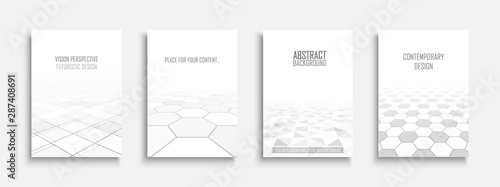 Cuadros en Lienzo Collection of vector abstract contemporary templates, covers, placards, brochures, banners, flyers, backgrounds