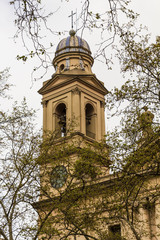 Wall Mural - Belfry of Cathedral Basilica of the Immaculate Conception and San Felipe and Santiago of Montevideo, Uruguay