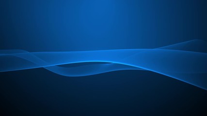 Wall Mural - Looped animation. Abstract wavy background in dark blue color with smooth wave. Modern colorful wallpaper. 3d rendering.