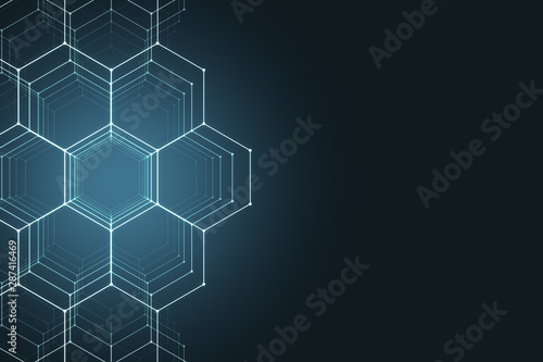 Abstract hexagonal backdrop