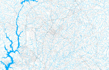 Rich Detailed Vector Map Of Charlotte, North Carolina, U.S.A.