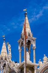 Wall Mural - Statues on the top of St Mark`s Basilica at Venice, Italy