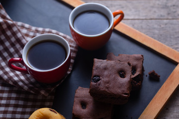 Wall Mural - aroma, background, beverage, black, black coffee, breakfast, brown, brownie, cafe, caffeine, choco, closeup, cocoa, coffee, cup, dark, dessert, donut, drink, espresso, food, food and drink, fresh, hea