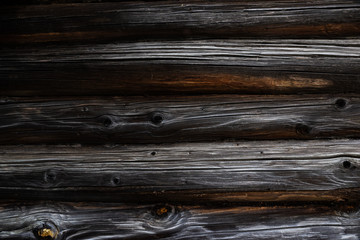 Wall Mural - Texture of old log house wall