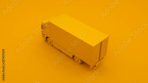 Fotografía Yellow Truck. Minimal idea concept. 3d illustration