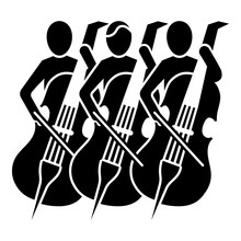 Musician Orchestra Icon. Simple Illustration Of Musician Orchestra Vector Icon For Web Design Isolated On White Background